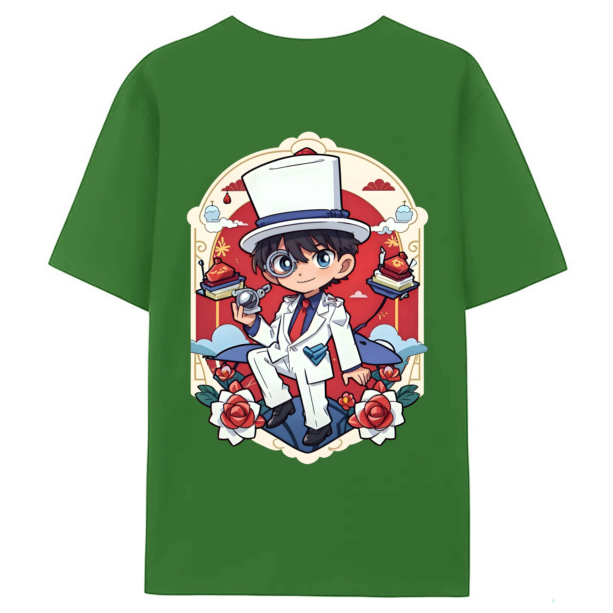 （画像用） 名探偵コナン くろば かいと Detective Conan Kuroba Kaito レディース半袖Tシャツ(バックプリント)
